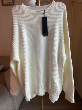 REALTAKAI NWT White Oversized Knit Sweater XL Limited Edition